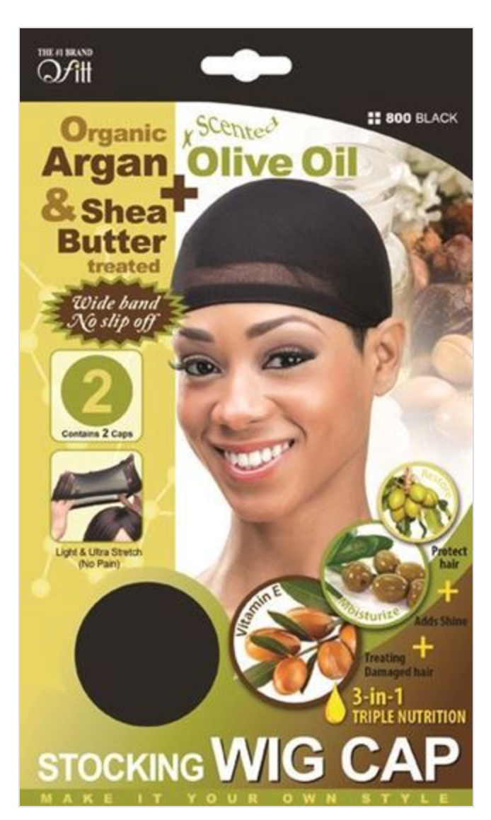 Qfitt Organic Stocking Wig Cap - Black