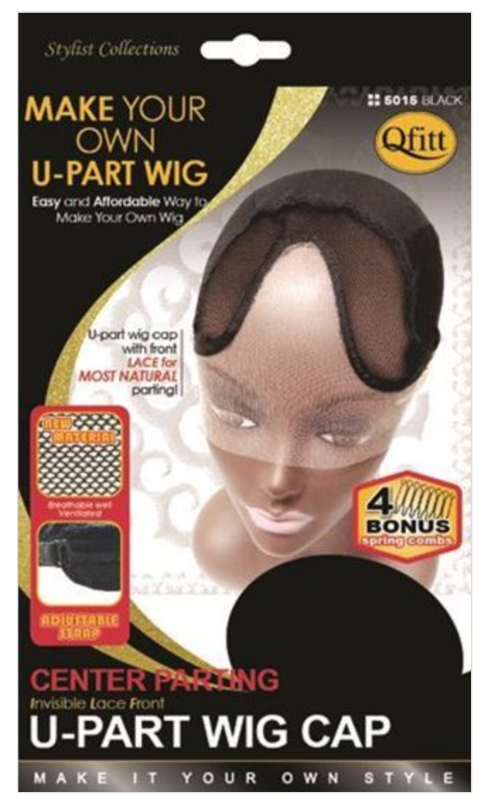Qfitt Center Parting - U Part Wig Cap - Black