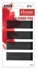 Annie Jumbo Pins 2 3/4" (40 Count) - Black
