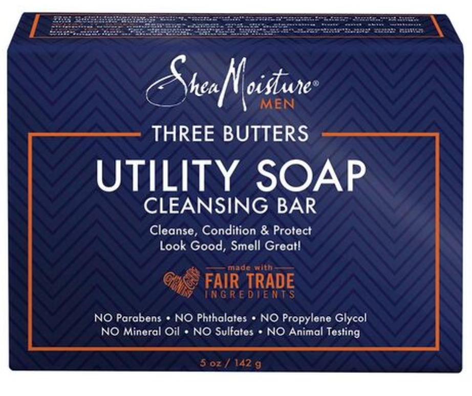 SheaMoisture for Men Three Butters Utility Soap Cleansing Bar